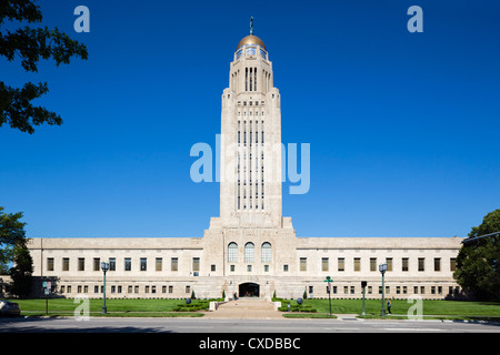 Nebraska State Capitol, Lincoln, Nebraska, USA Stock Photo