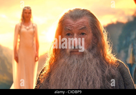 THE HOBBIT: AN UNEXPECTED JOURNEY 2012 New Line/MGM/Warner Bros  film with Cate Blanchett and Ian McKellen Stock Photo