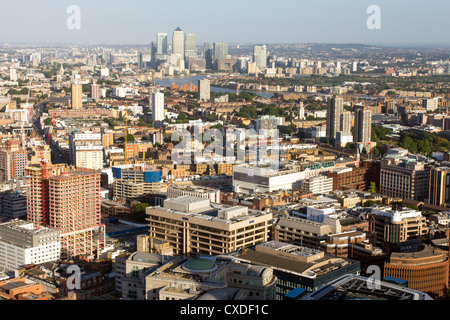 View of East London from Heron Tower - London Stock Photo