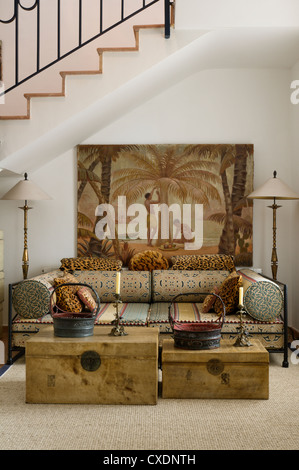 Living room in Mallorca Stock Photo