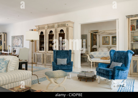 colonial living room in Mallorca Stock Photo