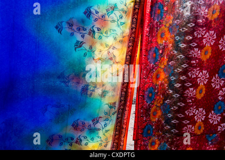 Traditional Indian fabric texture with patterns can be used as