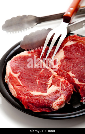 Ribeye steak group Stock Photo - Alamy