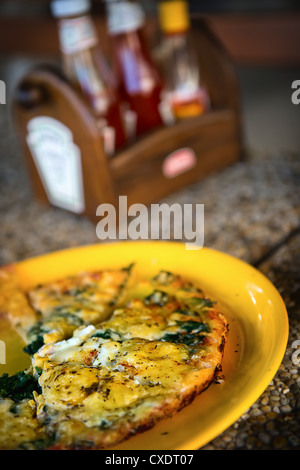 Pizza four kinds of cheese Stock Photo