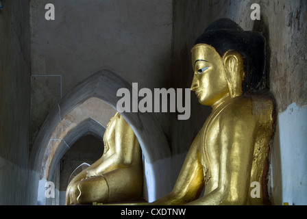 Seated Buddhas, Gawdawpalin Pahto, Bagan (Pagan), Myanmar (Burma), Asia Stock Photo