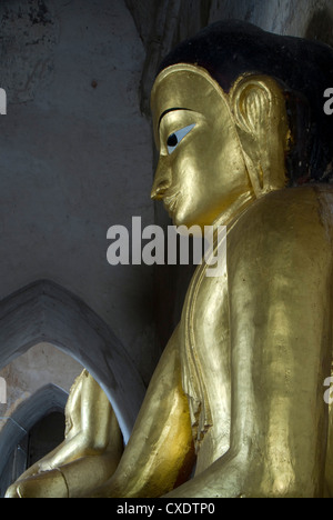 Seated Buddhas, Gawdawpalin Pahto, Bagan (Pagan), Myanmar (Burma), Asia Stock Photo