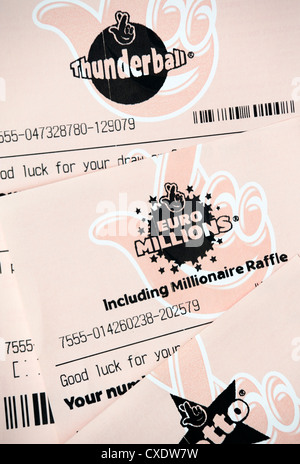 national lottery euro millions ticket england uk Stock Photo