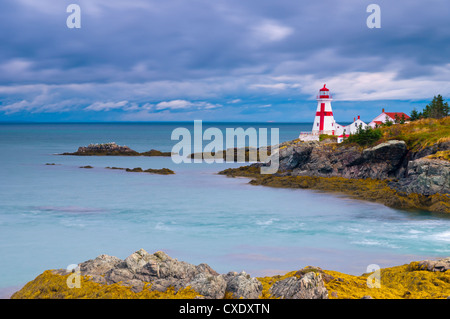 East Quoddy (Head Harbour) Lighthouse, Campobello Island, New Brunswick, Canada, North America Stock Photo