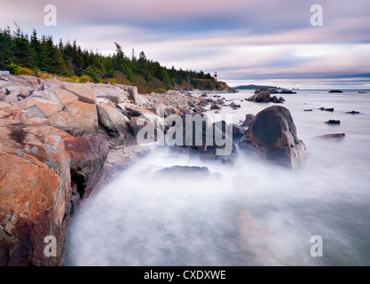 West Quoddy Lighthouse, Lubec, Maine, New England, United States of America, North America Stock Photo