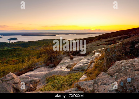 View from Cadillac Mountain, Acadia National Park, Mount Desert Island, Maine, New England, United States of America Stock Photo