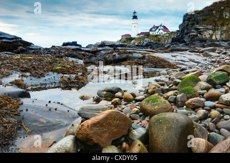 Portland Head Lighthouse, Portland, Maine, New England, United States of America, North America Stock Photo