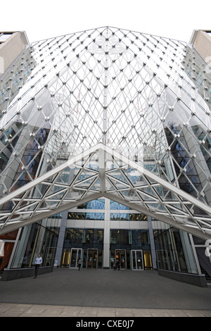 The entrance to 55 Baker Street, a landmark office development on the site of the former head office of Marks and Spencers. Stock Photo