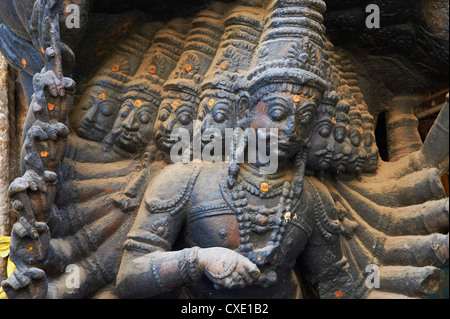 Sculpture at the entrance of the Puthu Mandapa market, Madurai, Tamil Nadu, India, Asia Stock Photo