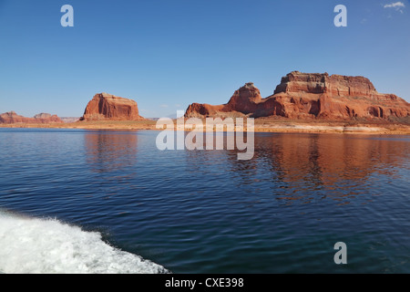 Picturesque cliffs reflected in the water Stock Photo