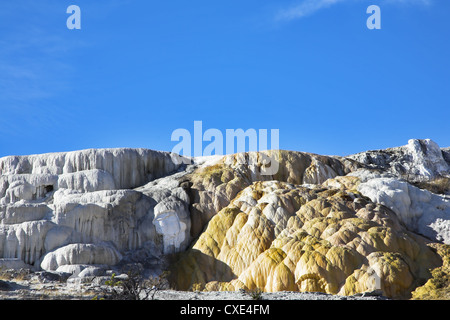 Calcareous formations travertine Stock Photo