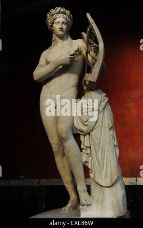 Apollo. Olympic deity in ancient Greek and roman religion. Sculpture. Imperial Era. Ny Carlsberg Glyptotek. Copenhagen. Denmark. Stock Photo