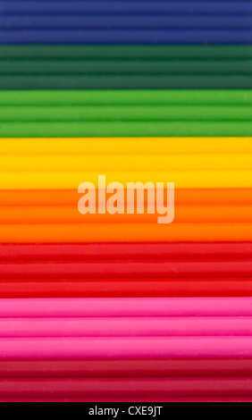 Colourful Wax Crayon pattern Stock Photo