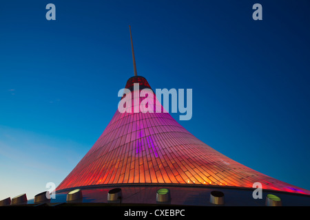 Khan Shatyr shopping and entertainment center at night, Astana, Kazakhstan, Central Asia, Asia Stock Photo