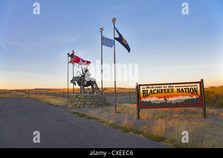 Reservation  blackfeet Indians Stock Photo