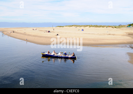 The beach at Aberdovey Snowdonia national Park Gwynedd Wales Cymru UK GB Stock Photo