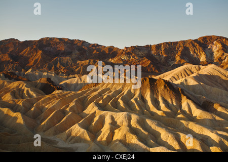 Zabrisky-point in Death valley in a sunset Stock Photo