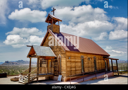 New Testament Christian Church. Goldfield ghost town, Arizona. Stock Photo