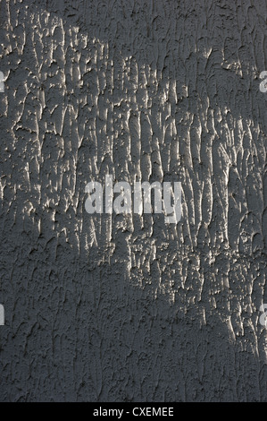 texture - wall covered with light gray plaster. Stock Photo