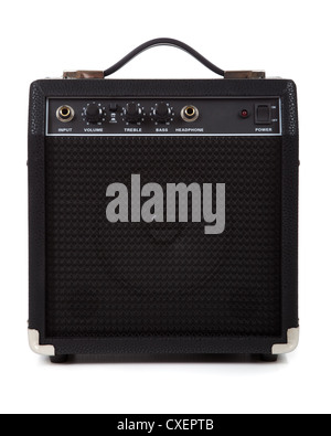 Black and white electric guitar on white background Stock Photo - Alamy