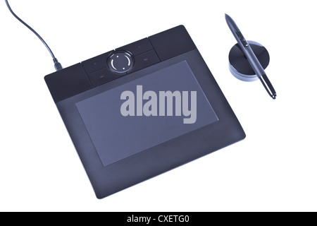 drawing tablet with pen Stock Photo