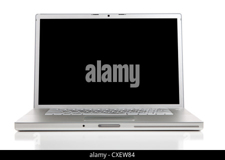 Laptop with a blank screen Stock Photo