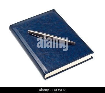 pen on closed diary Stock Photo