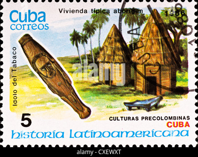 postage stamp shows example Cuban culture Stock Photo