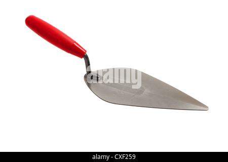 masonry trowel on a white background Stock Photo