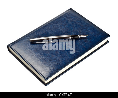 pen on closed diary Stock Photo
