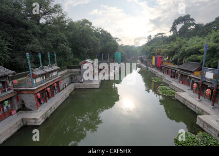 suzhou street in beijing summer palace Stock Photo