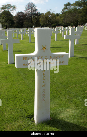 Grave of Private First Class Frederick C Murphy recipient of the Congressional Medal of Honor Stock Photo