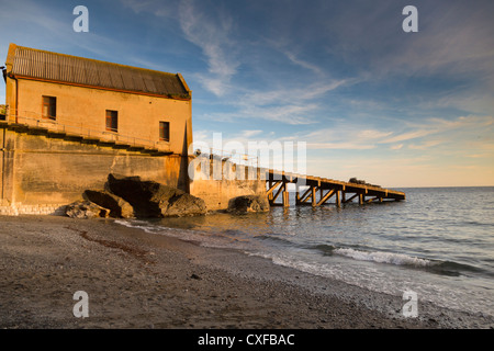 Lizard; Old Lifeboat House; Cornwall; UK; sunset Stock Photo