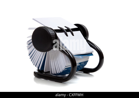 Rolodex on a white background Stock Photo