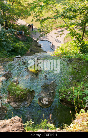 Arkansas, Hot Springs, Hot Springs National Park, hot springs cascade. Stock Photo