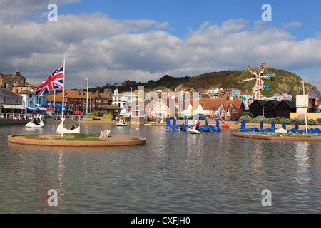 Boating lake Hastings seafront England UK GB Stock Photo