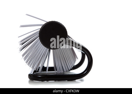 Rolodex with addresses on  a white background Stock Photo