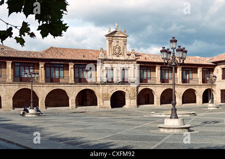 town hall of Santo Domingo de la Calzada, Spain, Europe Stock Photo