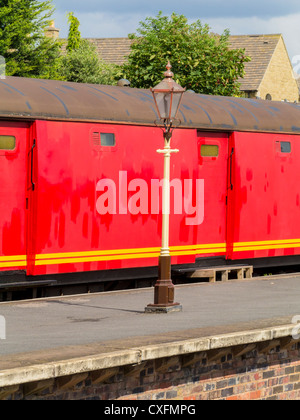 A station on a railway line in the countryside Stock Photo