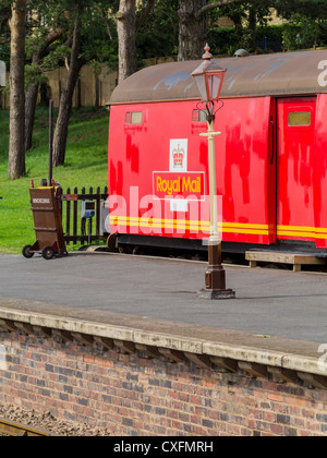 A station on a railway line in the countryside Stock Photo