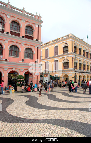 Senado Square in Macau Stock Photo