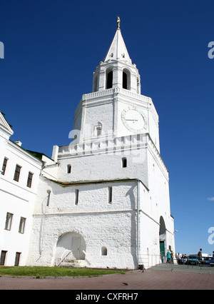 Spasskaya (Saviour) Tower of Kazan Kremlin, Russia Stock Photo