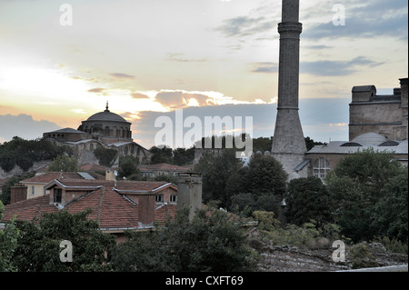St. Irene and Aya Sofya at dawn, Istanbul, Turkey 100913 35680 Stock Photo
