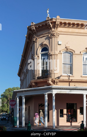 Adobe Architecture, Downtown Santa Fe, New Mexico Stock Photo