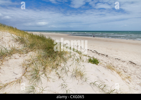 Two people walking along the beach at Henley, South Australia Stock Photo