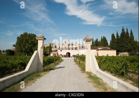 Domaine de Boissan winery entrance in the village of Sablet,  Provence-Alpes-Côte d'Azur region, France Stock Photo